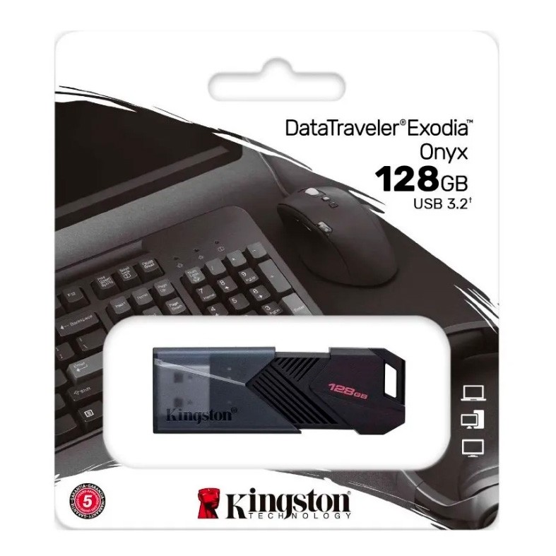 Pendrive Kingston Datatraveler Exodia 128 Gb Usb 3.2 - Negro