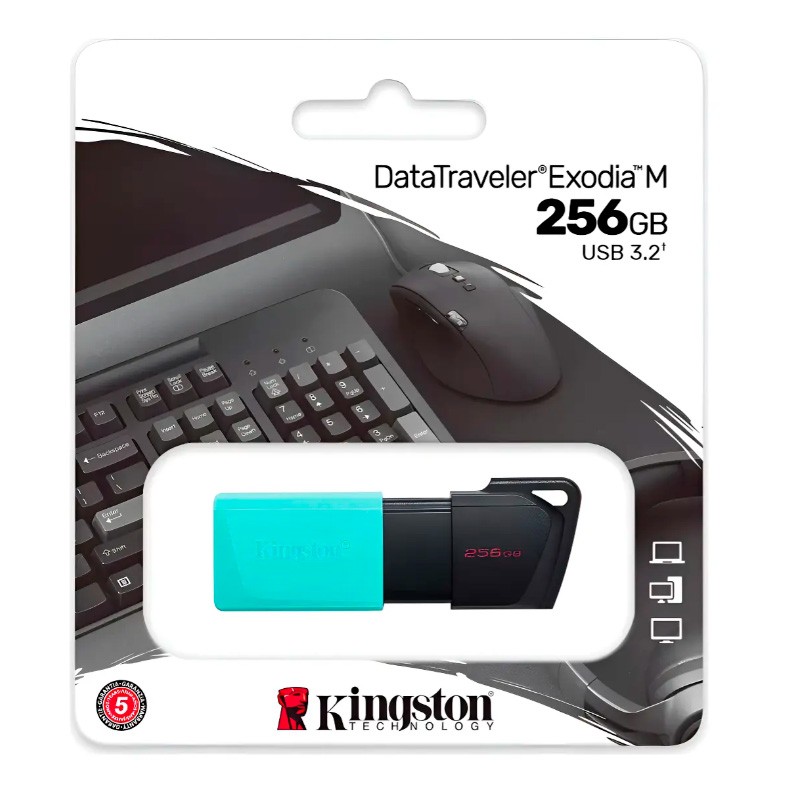 Pendrive Kingston Datatraveler Exodia 256Gb Usb 3.2 - Negro Y Verde Dtxm/256Gb