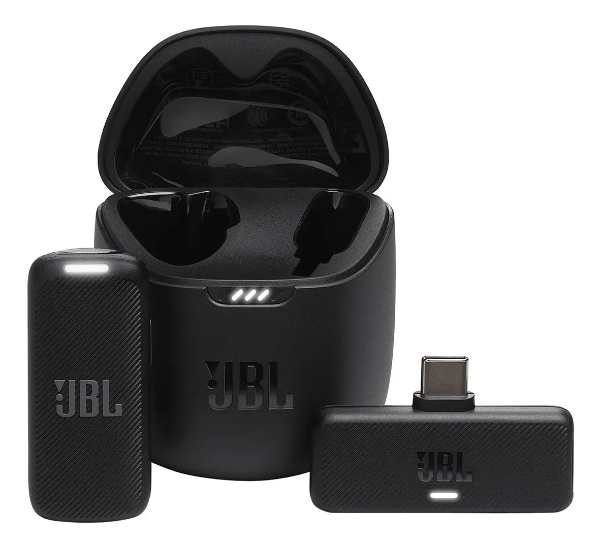Micrófono inalámbrico USB-C con solapa Jbl Quantum Stream, color negro