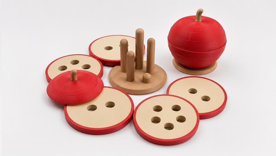 Manzana - Rompecabezas Montessori