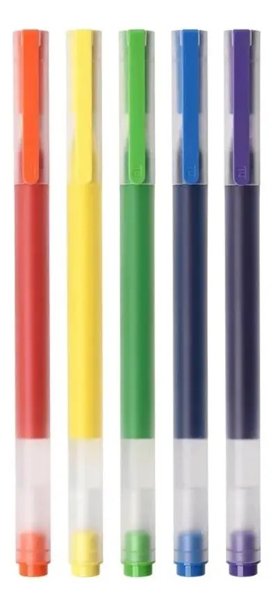 Lapicera Bolígrafo Xiaomi Mi Gel Ink Pen 0.5mm - MIX color x5 Unid.